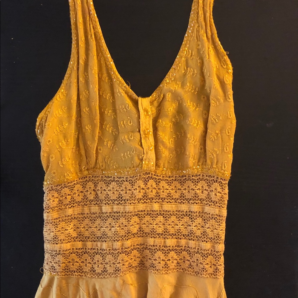Unique halter dress fairy hippy sequins S/M